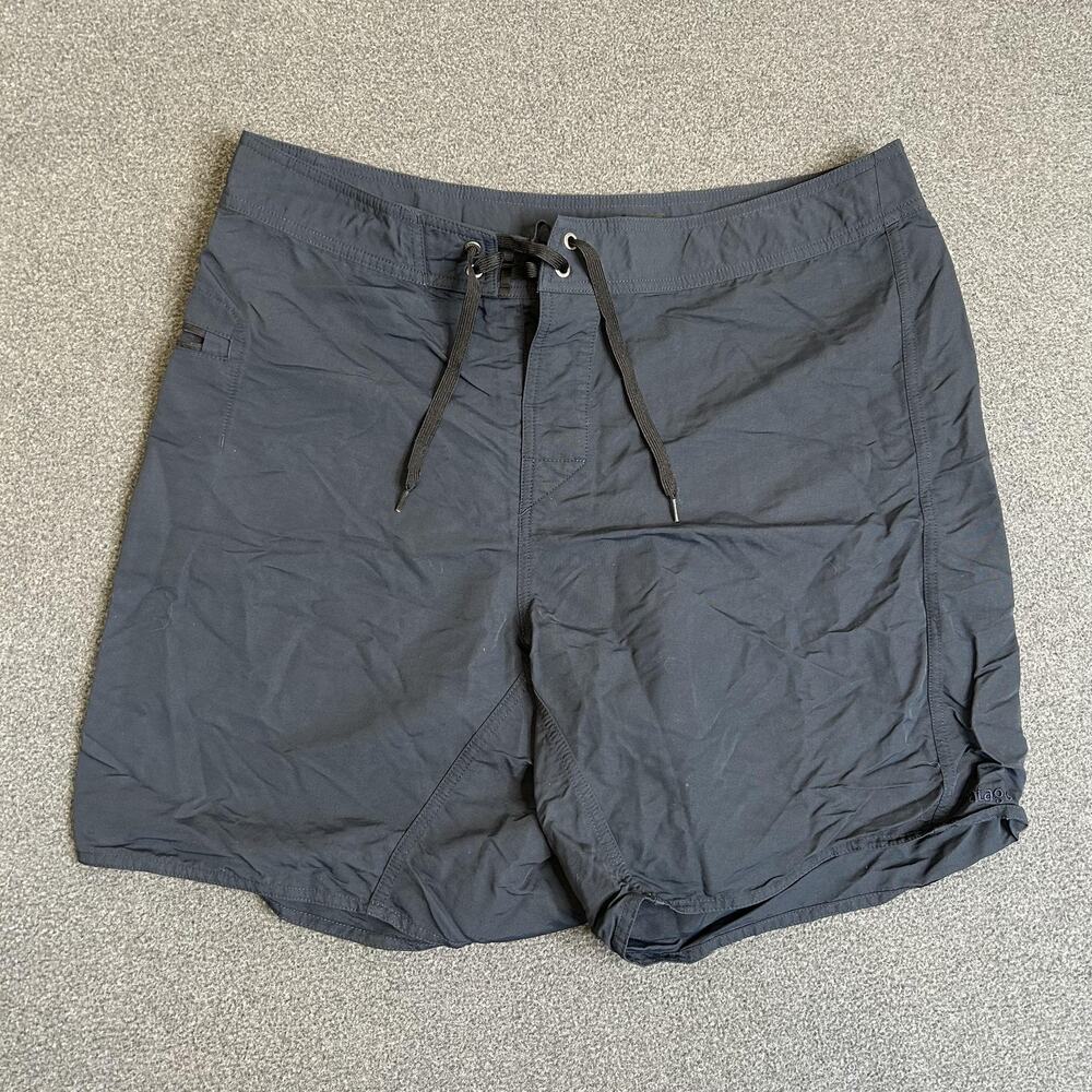 Patagonia Board Shorts Mens 36 Blue Nylon Swim Quick Dry Zip Pocket Surf Beach